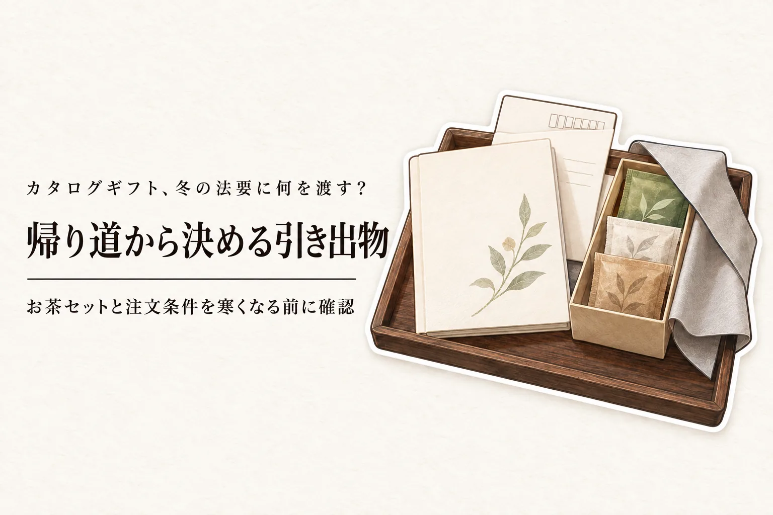 寒くなる前に冬の法要の引き出物を準備｜持ち帰りやすいカタログギフトとお茶の選び方