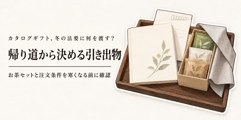 寒くなる前に冬の法要の引き出物を準備｜持ち帰りやすいカタログギフトとお茶の選び方