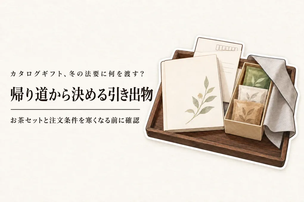 寒くなる前に冬の法要の引き出物を準備｜持ち帰りやすいカタログギフトとお茶の選び方